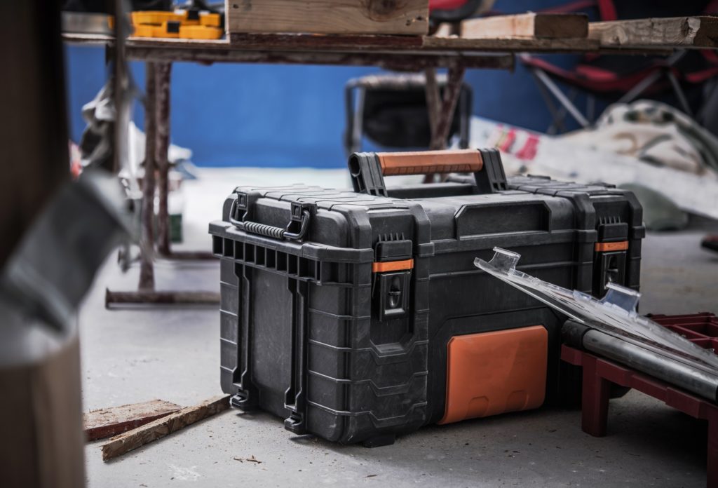 Tools & equipment at a job site that's covered by inland marine insurance